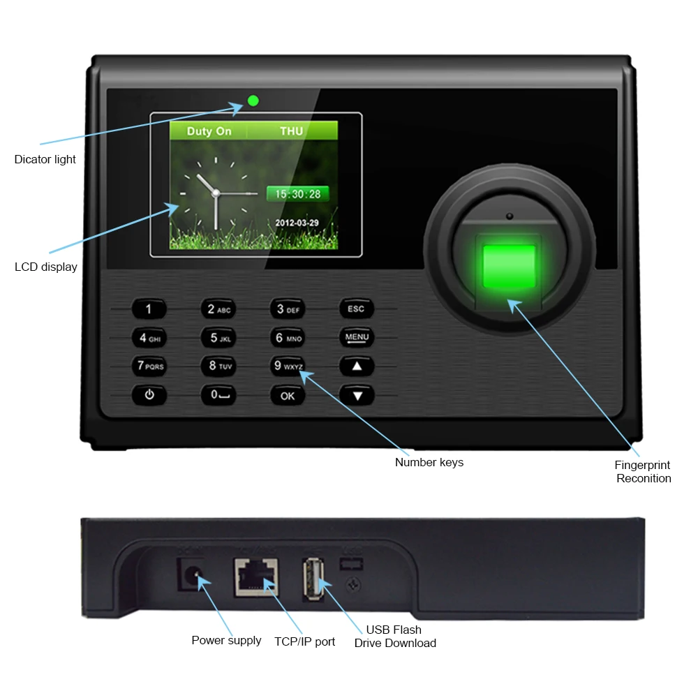 Eesye сотрудник посещаемость системы отпечатков пальцев TCP IP биометрический отпечатков пальцев время RFID посещаемость Aystem время часы Время