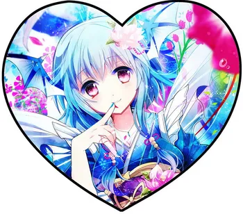 

Touhou Project Anime Wakasagihime Single Sided Pattern Fabric Heart Pillow #36105