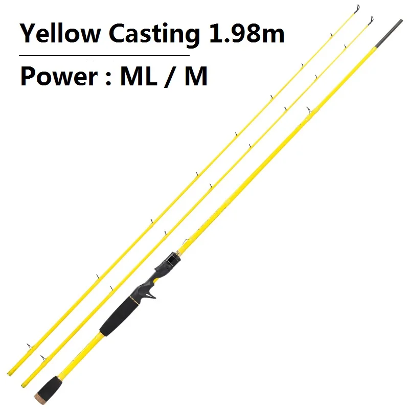 

KastKing Spartacus II Carbon Body Casting Fishing Rod with 2 Rod Tips 1.98m 2.13m Baitcasting Rod for Squid Pike Fishing pole