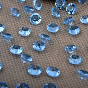 

10000 pcs / lot 4.5mm 1/3 Carat Light Blue Crystal Diamond Acrylic Table Scatter Confetti Wedding Table Decoration Celebrations