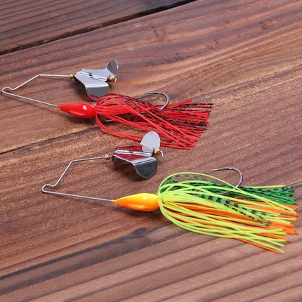  Trulinoya Spinnerbait Lure with Skirts Buzzbait with Reflect Light Metal Blade12g Lure for Bass Fis
