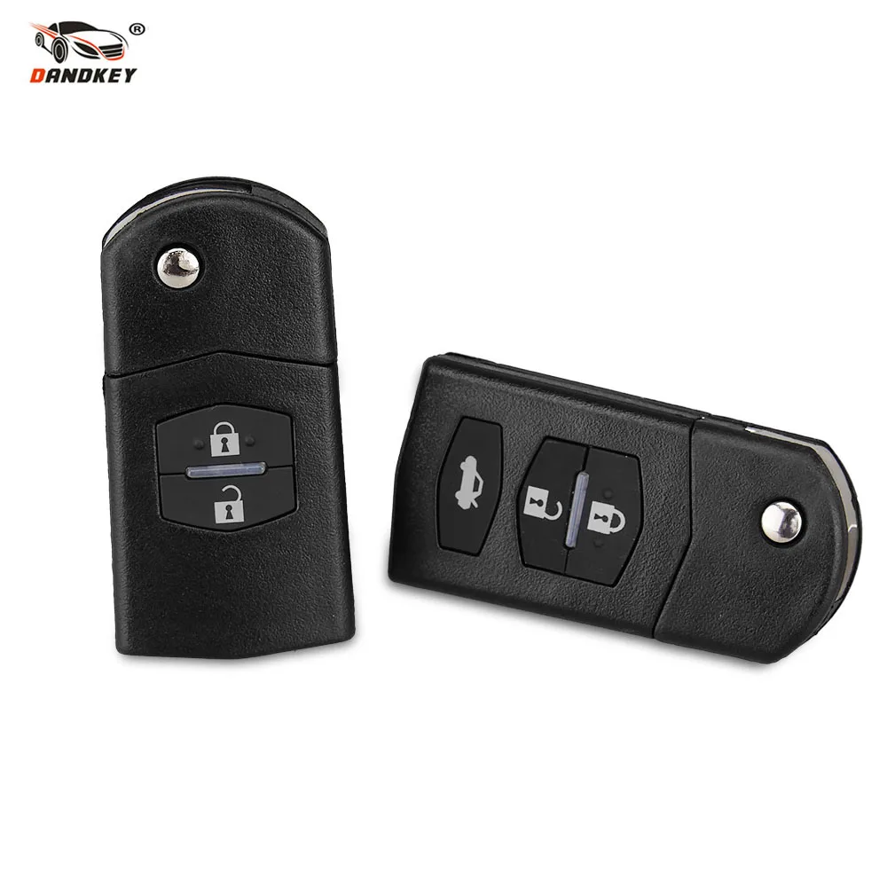 

DANDKEY 2 3 Buttons Remote Key For MAZDA 2 3 5 6 RX8 MX5 Flip Remote Case Fob Auto Replacement Parts From Blank Key