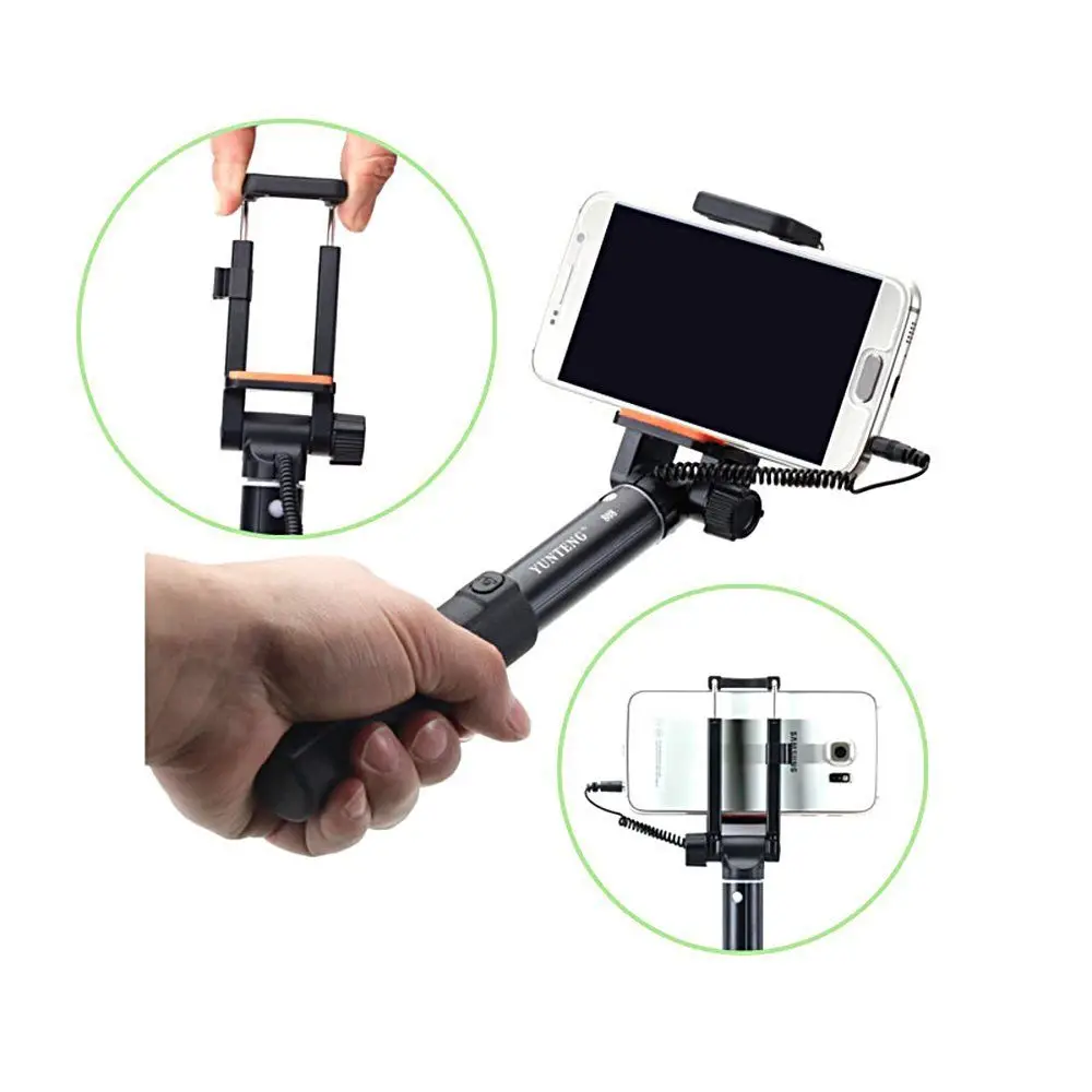 

Yunteng 808 Wired Mini Extendable Selfie Stick Monopod Self-Timer Rotatable Pole Smartphone