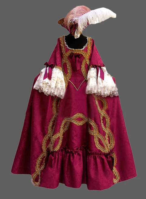 

Rococo Gown Victorian Period Dress Ball Gown Reenactment Clothing