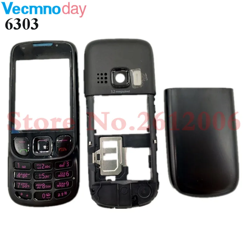 

New For Nokia 6303c 6303 New Full Phone Housing Cover Case + English Keypad With Logo