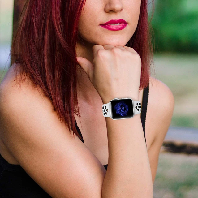 Nowe oddychające silikonowe opaska sportowa do zegarka Apple Watch 5 4 3 2 1 42MM 38MM gumowa bransoletka z paskiem opaski do włosów dla Iwatch 5 4 3 40mm 44mm tanie tanio ProBefit Depend on Size Od zegarków Nowy bez tagów For Apple Watch 38mm 42mm 40mm 44mm Metal Buckle Sport Strap for Apple Watch Band Nowe oddychające silikonowe opaska sportowa do zegarka Apple Watch 5 4 3 2 1 42MM 38MM gumowa bransoletka z paskiem opaski do włosów dla Iwatch 5 4 3 40mm 44mm tanie tanio ProBefit Depend on Size Od zegarków Nowy bez tagów For Apple Watch 38mm 42mm 40mm 44mm Metal Buckle Sport Strap for Apple Watch Band