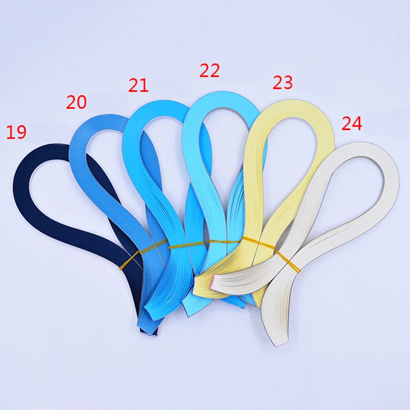 120 Stripe Quilling Paper 5mm Width Solid Color Folded Lucky Star Origami Handmade Home DIY Card Gifts Craft Paper