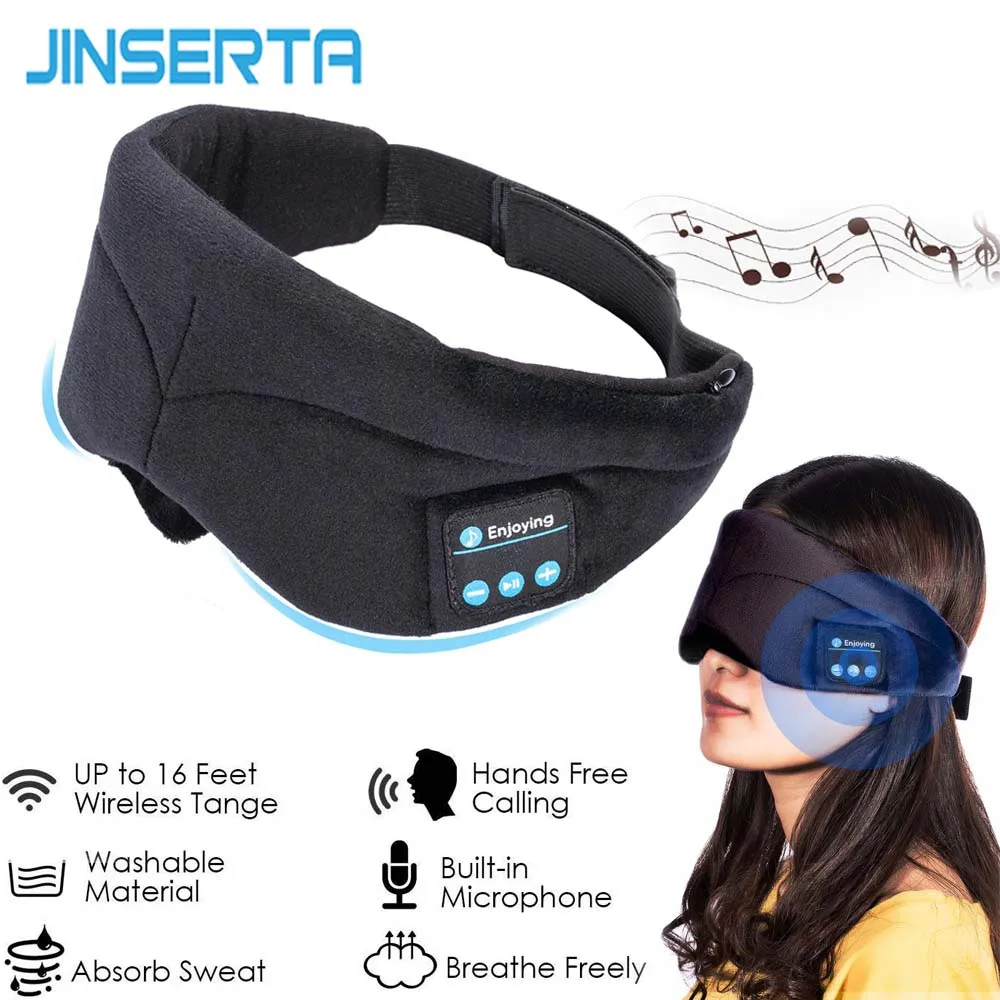 JINSERTA Bluetooth наушники маска для сна держатель телефона Беспроводная стерео Bluetooth Мягкая гарнитура для сна МУЗЫКА маска для глаз