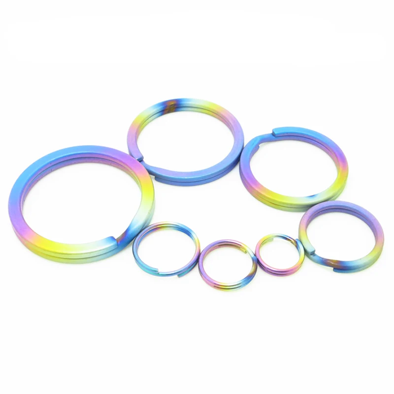 Key Ring 4pcs/7pcs Flame Titanium Alloy EDC Outdoor Small Tool Blue Super Light No Rust