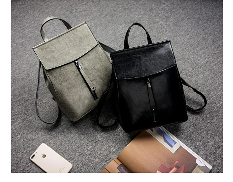 Женский рюкзак SMILEY SUNSHINE, кожаные рюкзаки для девочек-подростков, школьная сумка, женская сумка на плечо, женский рюкзак черного цвета