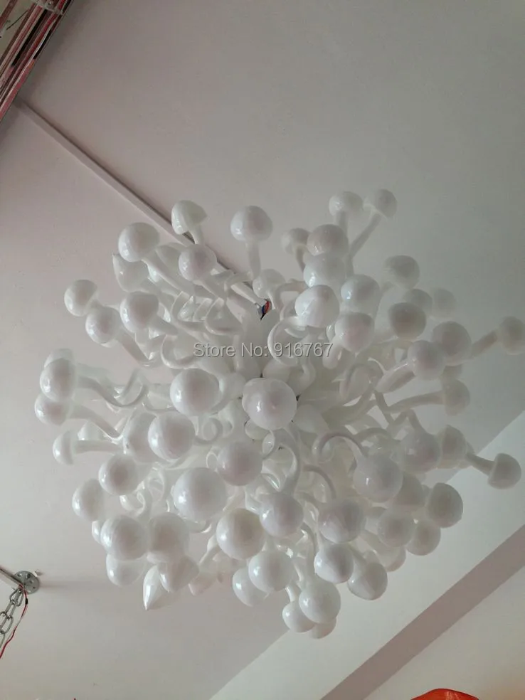 

Free Shipping White Chandelier Lamp Glass Art Modern