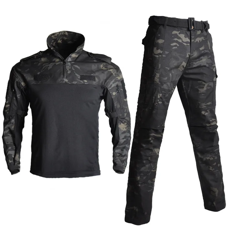 

Military Paintball Suits t shirt and Pants Men outdoor sprots training Tactical Uniforms Camo Airsoft Combat Special Force