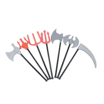 

7pcs Plastic Weapon Axe Sickle Halloween Costume Props Kid Trick Toys Party Cosplay