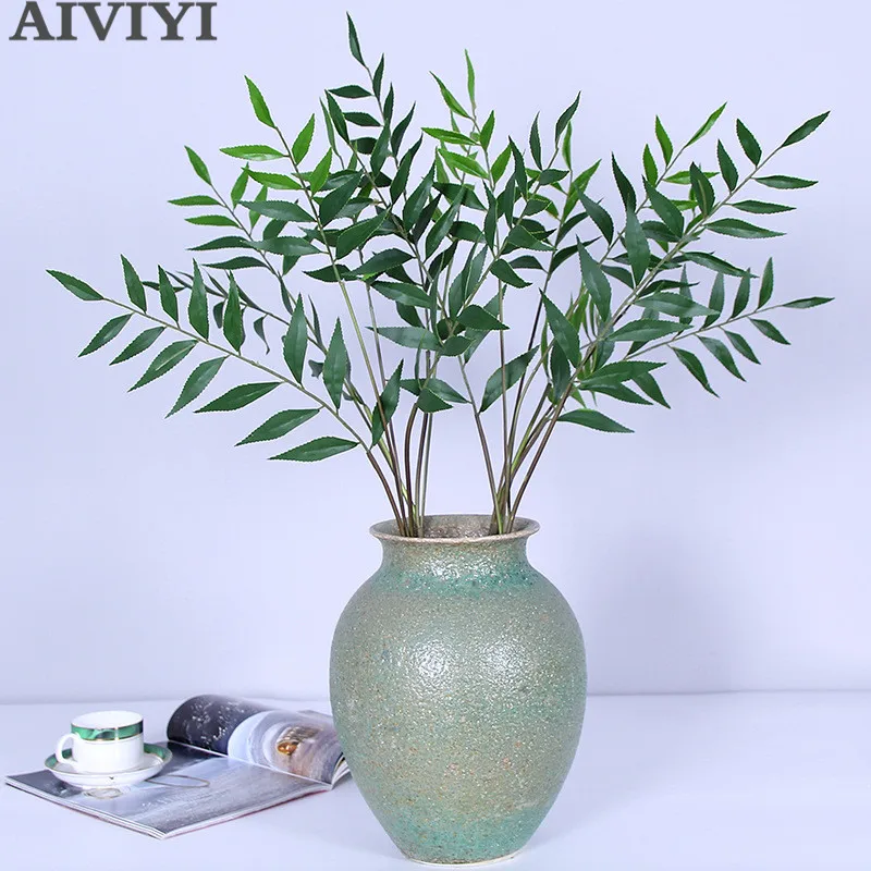 

Artificial Plant Single wind shadowt leaf Simulation Leaf Green Plants Home Decoration Flower Arrangement wedding decoration