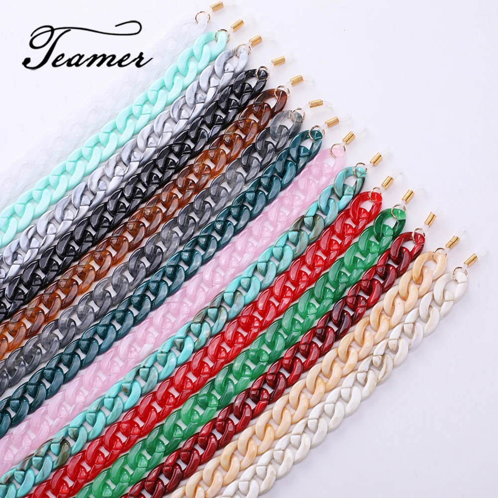 

Teamer Fashion Chic Wide Acrylic Sunglasses Chain Reading Glasses Chain Hanging Neck Holder lanyards Strap Eyewear Accessories