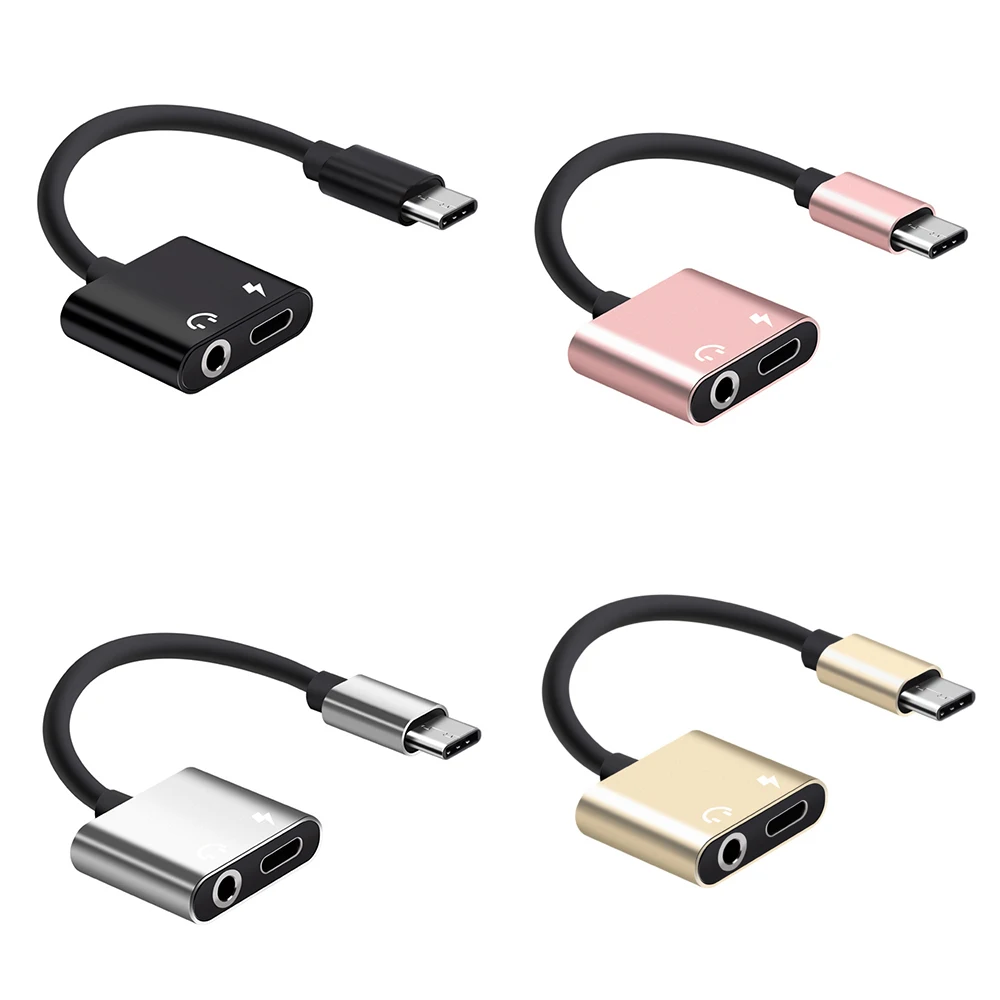 2 в 1 USB Type C на 3 5 мм разъем аудио адаптер кабель для зарядки + прослушивания мужчин