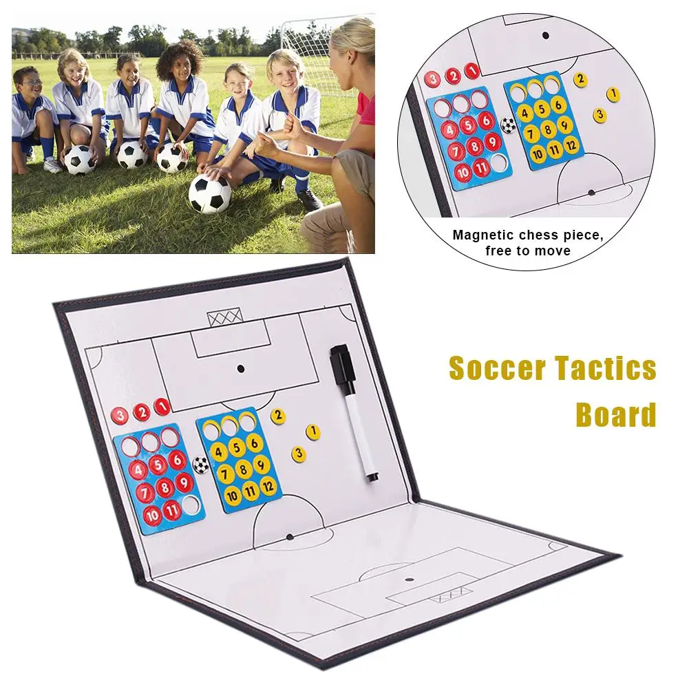 1 قطعة المغناطيسي Soccer Coach مجلس للطي كرة القدم التدريب التكتيكات التكتيكية لوحة كتاب مجموعة مع قلم تحديد الحافظة 1 قطعة المغناطيسي Soccer Coach مجلس للطي كرة القدم التدريب التكتيكات التكتيكية لوحة كتاب مجموعة مع قلم تحديد الحافظة