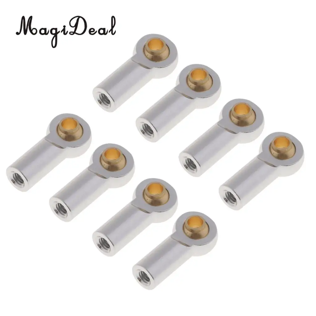 8Pcs Red Aluminum M3 Metal Ball Head Holder Tie Link Rod End Joint RC Climbing Crawlers Car For 1:10 D90 SCX10