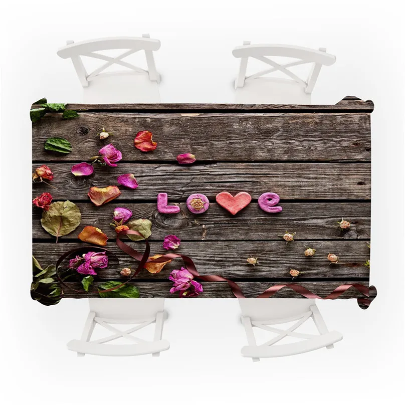 Wedding Valentine's Day romantic 3D tablecloth table cloth Dinner for Family Party Home Decortion 2019 NEW table cloth #5J07 (3)