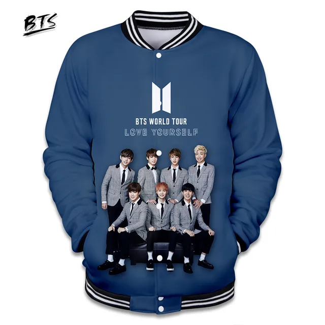 Bts Casual Vente Même Vous Amour Chaude Longues Veste 3d Manches À Z7YrZ