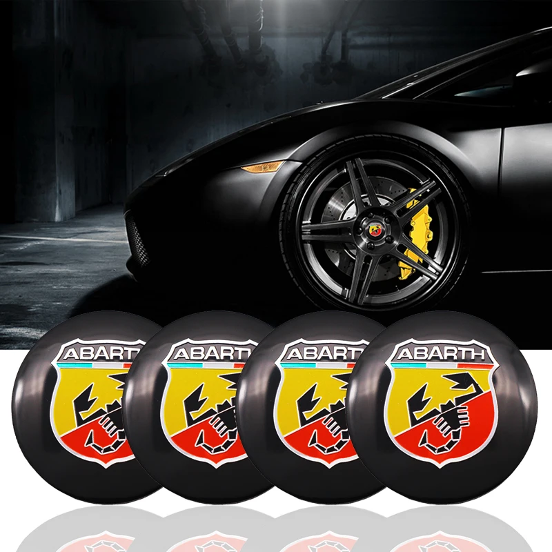 

4pcs/lot 56mm Stickers Scorpion Wheel Center Sticker Abarth Sticker for Car Wheel Stickers for Fiat 500 Punto Bravo Stilo Panda