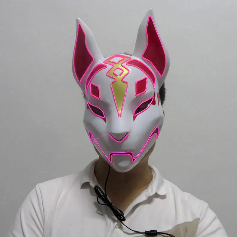 

Fortress Night Neon Masks Voice-activated Illumination LED Masquerade Fancy Terror Halloween Costume Horror Glow in the Dark