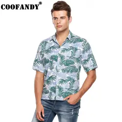 Coofandy Для мужчин Рубашки для мальчиков стильный мужской одежда Для мужчин S прохладных ночей тропический Половина рукавами Подпушка