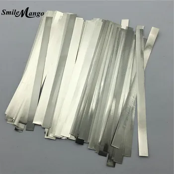 

100pcs/lot 0.1mm x 4mm x 100mm Quality low resistance 99.96% pure nickel Strip Sheets for battery spot welding machine