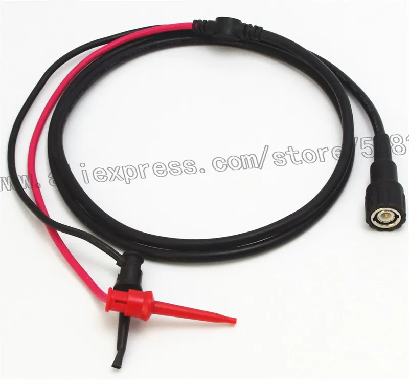 Silicone Insulated test lead BNC Male to 2*Mini test clips hookin