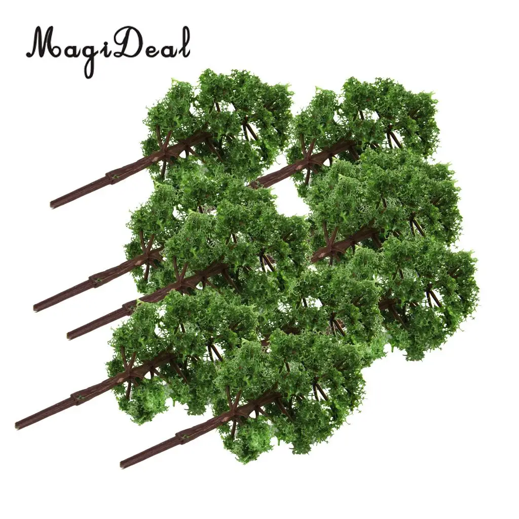 30Pcs Plastic Greenery HO N Model Trees for Train Railroad Railway Village Scenery Layout Landscape Model Toys