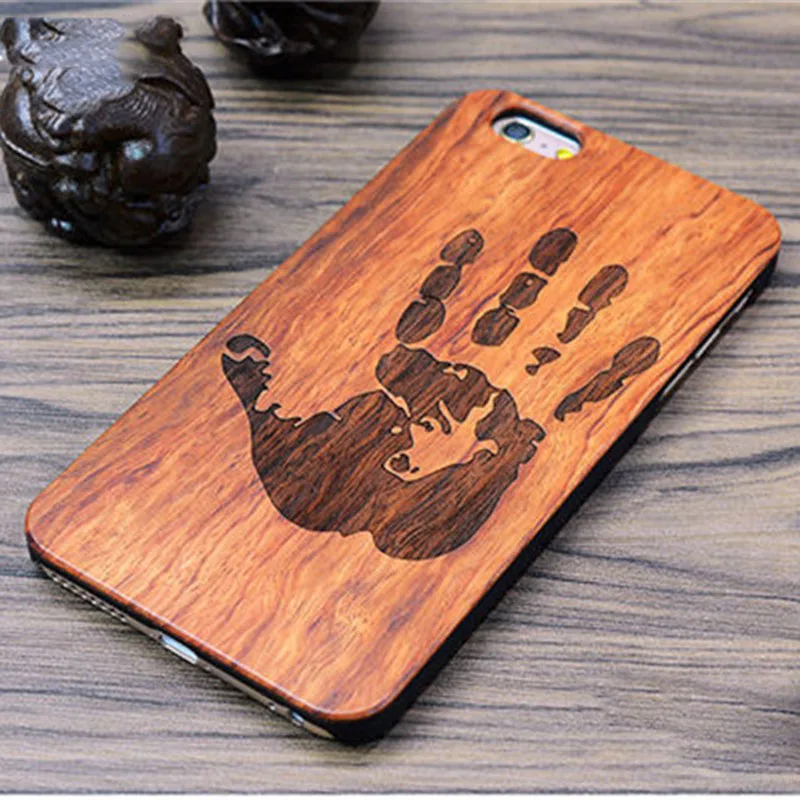 

Exotic 3D Patterned Carved Wood Phone Case For iPhone 8 Plastic Cover Hard Back Case Shell for iPhone 8 Plus Phone Accessories