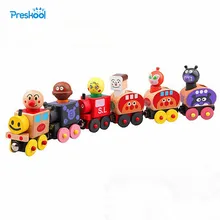 Preskool детские развивающие игрушки для детей деревянный магнитный поезд кукольная игрушка форма Когнитивная модель тащить автомобиль Brinquedos Juguets