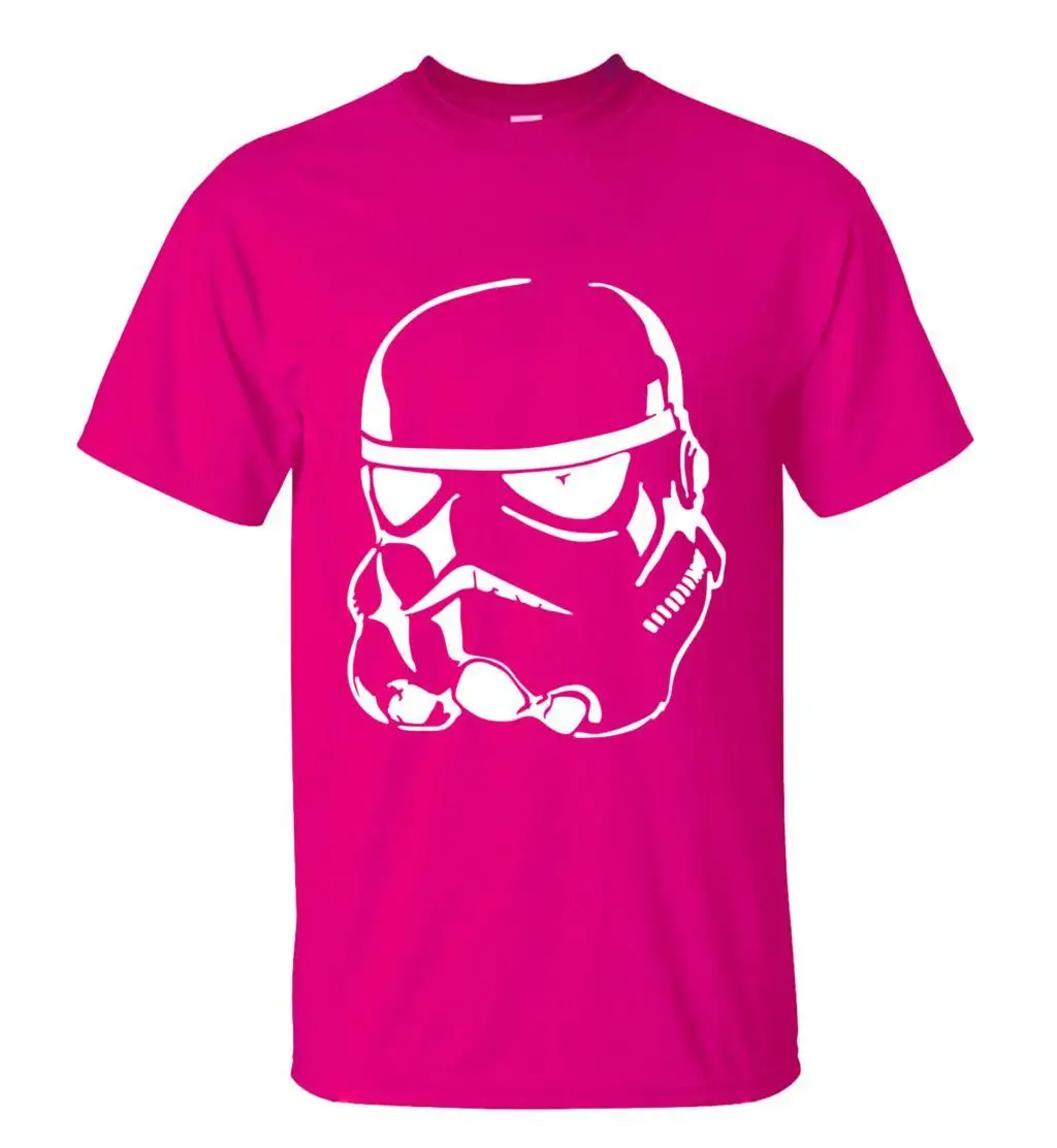 Прочный Шарм Горячие Звездные войны мужские спортивные футболки хип хоп Уличная fit короткий рукав o-образным вырезом футболки - Цвет: rose red