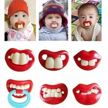 

1PC Funny Baby Pacifier Infants Dummy Nipple Teether Soother Kid Silicone Orthodontic Pacifiers Teat Children Feeding Products