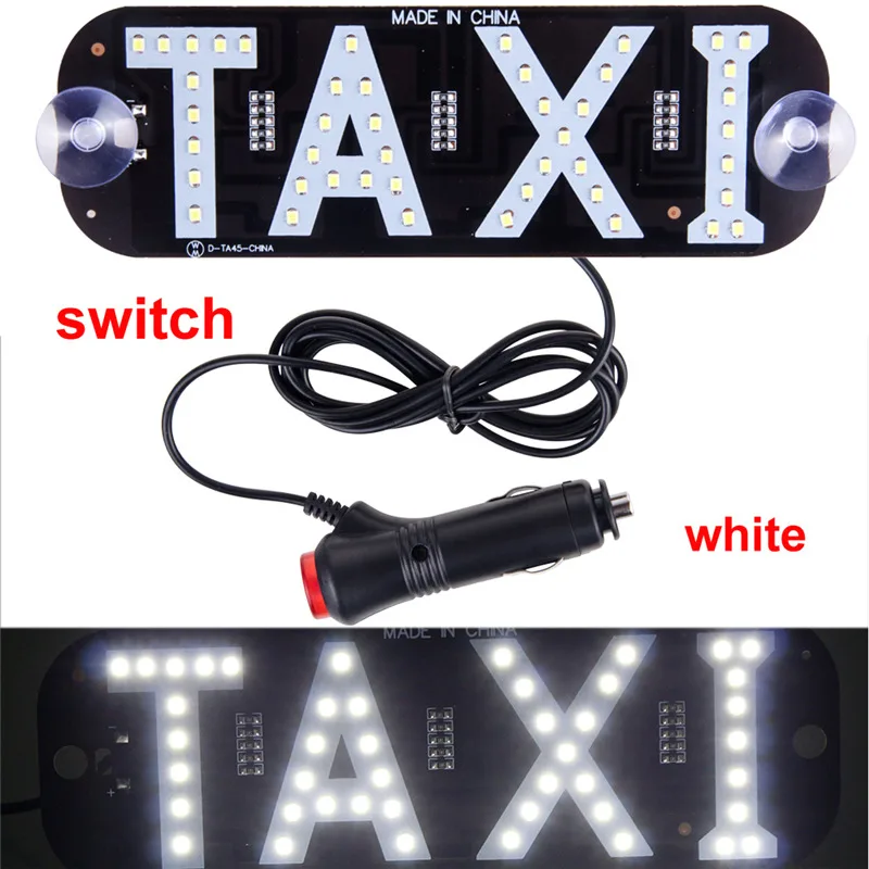 Светильник такси, рекламный светильник, панель, знак 12 В, светодиодное автомобильное зарядное устройство, лобовое стекло кабины, сигнальный светильник лампа ветрового стекла с сигаретным светильник er - Мощность в ваттах: charger switch white