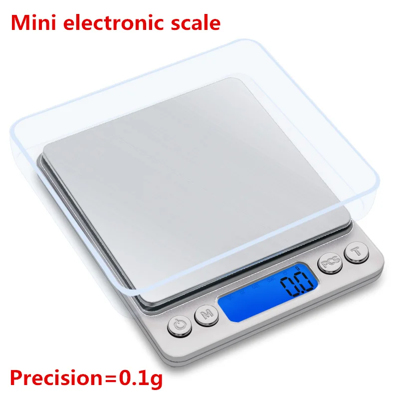 

Digital Kitchen Scale Mini Pocket Stainless Steel Precision Jewelry Electronic Balance Weight Gold Grams(3000gx0.1g)