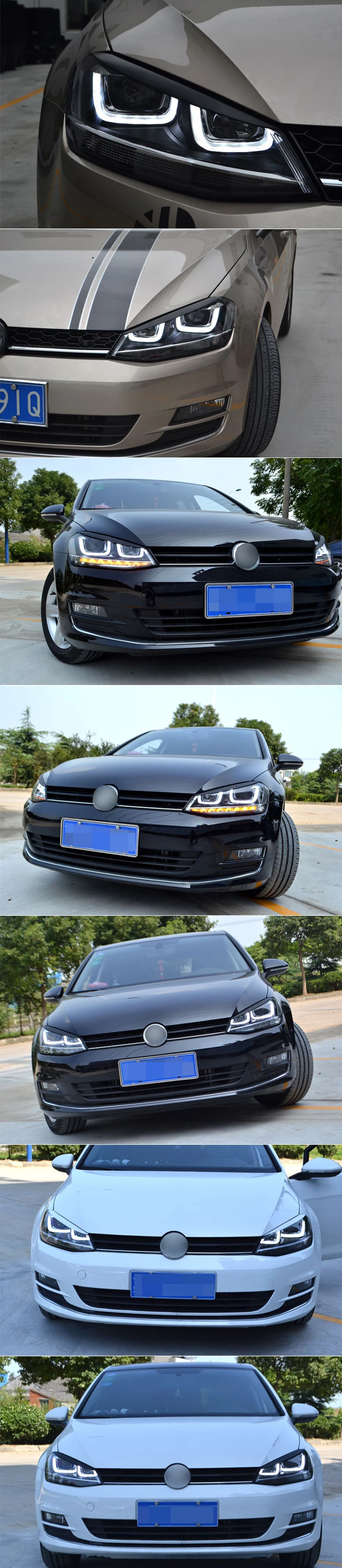 Carmonsons 2 шт. фары для бровей Веки ABS Хромированная Накладка для Volkswagen VW Golf 7 MK7 GTI R аксессуары для стайлинга автомобилей