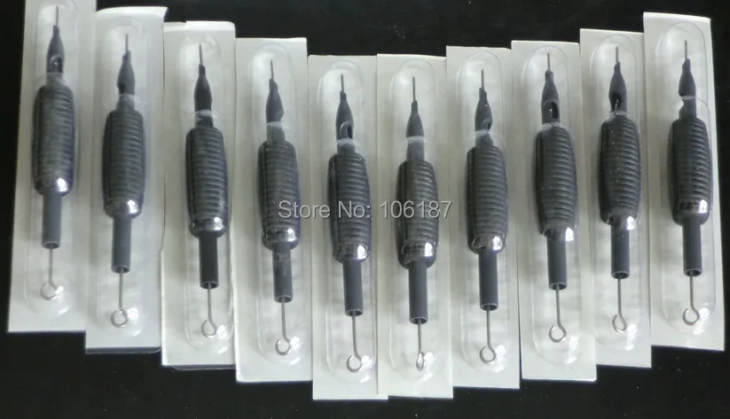 

30Pcs Round Shader Disposable Tattoo Grips With Needles Mixed Size 3RS/5RS/7RS 10PCS Of Each Size Tattoo Tubes Grips Needles