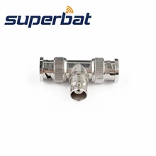 Superbat адаптер BNC байонетное гнездо до 2 BNC штекер Адаптер Т-образный РЧ коаксиальный разъем