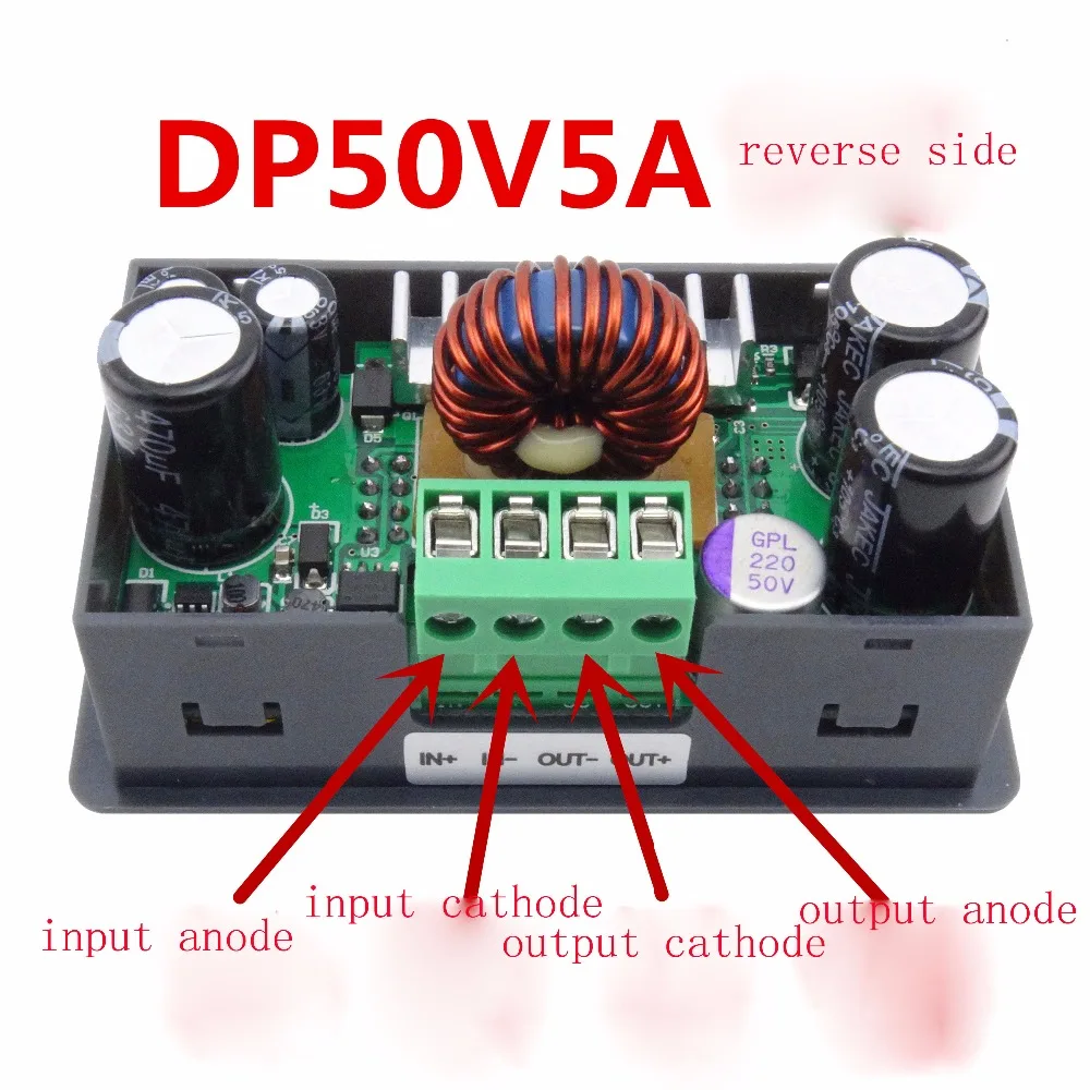 DP50V5A ЖК-преобразователь Регулируемый измеритель напряжения регулятор программируемый модуль питания понижающий Вольтметр Амперметр тестер тока