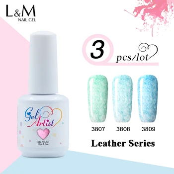 

3pcs/lot Brand Gelartist Leather Series Gel Polish Soak Off UV/LED Gel Varnish 12colors for choose