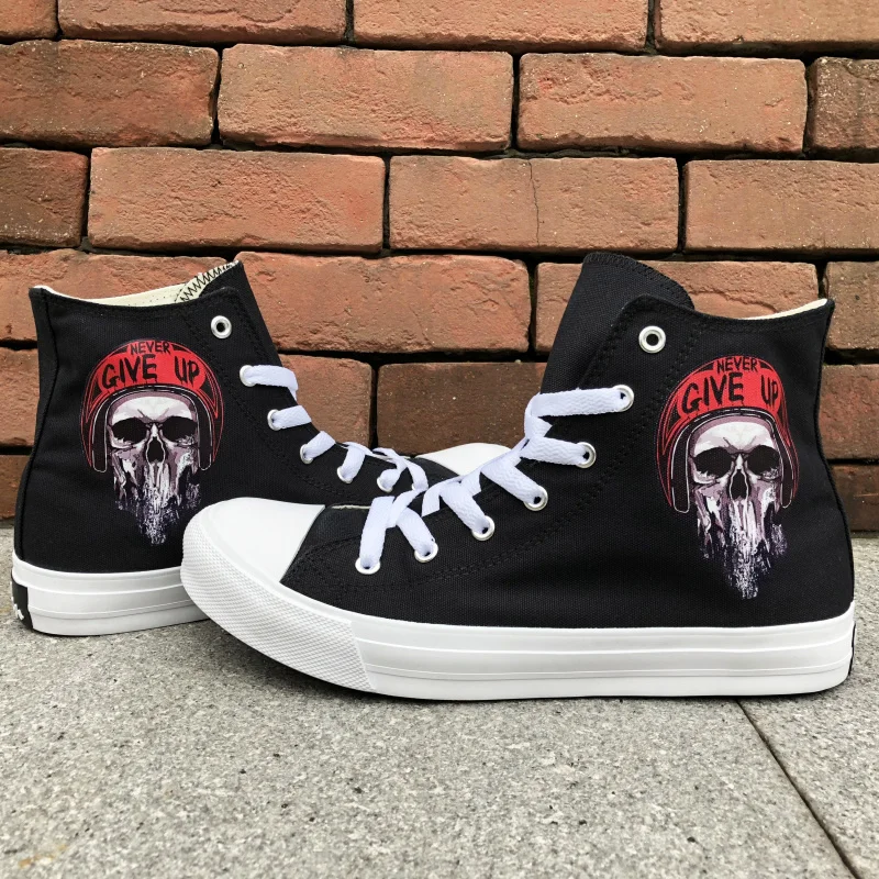 Вэнь Оригинальная Повседневная обувь дизайн серия Zombie Skull черно белые