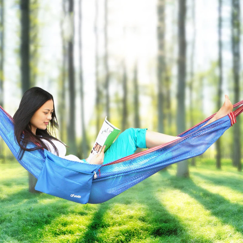 

High quality Ice mesh double hammock breathable hammock chair portable garden Travel Camping Hanging Hammock