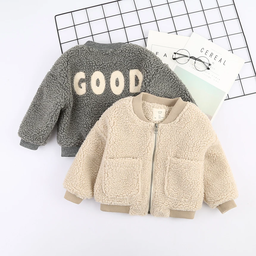

Toddler Boy Winter Jacket Boutique Kids Clothing Wholesale Lots Bulk Clothes Boy Fleece Outerwear Thick Coat Boys Bomber Jacket