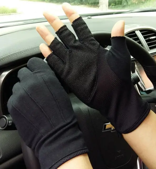 New Summer Anti UV Gloves Men Thin Sweat Absorption Breathable Non Slip