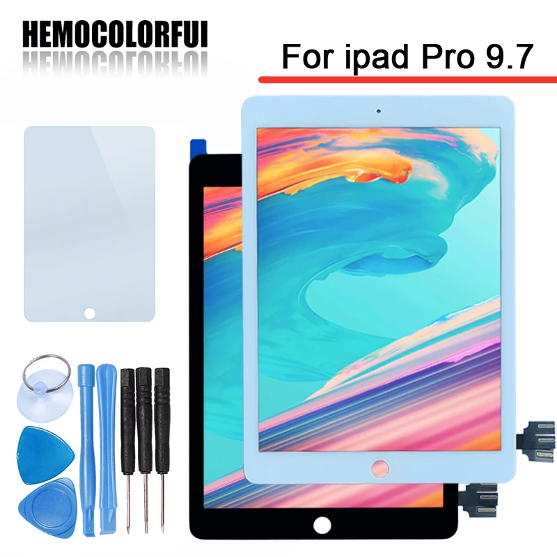 

HEMOCOLORFUI LCD Display Screen Touch Digitizer Assembly For iPad Pro 9.7" A1673 A1674 free shipping