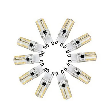 10 шт. G9 10 Вт 64X SMD 3014 1200LM 2800-3500/6000-6500 К теплый белый/холодный белый кукуруза лампы(AC110V или 220 В