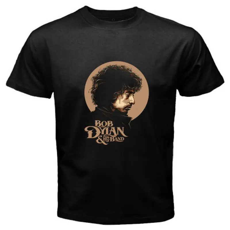 

New Bob Dylan and The Band Rock Music Legend Men's Black T-Shirt Size S-3XL100% cotton