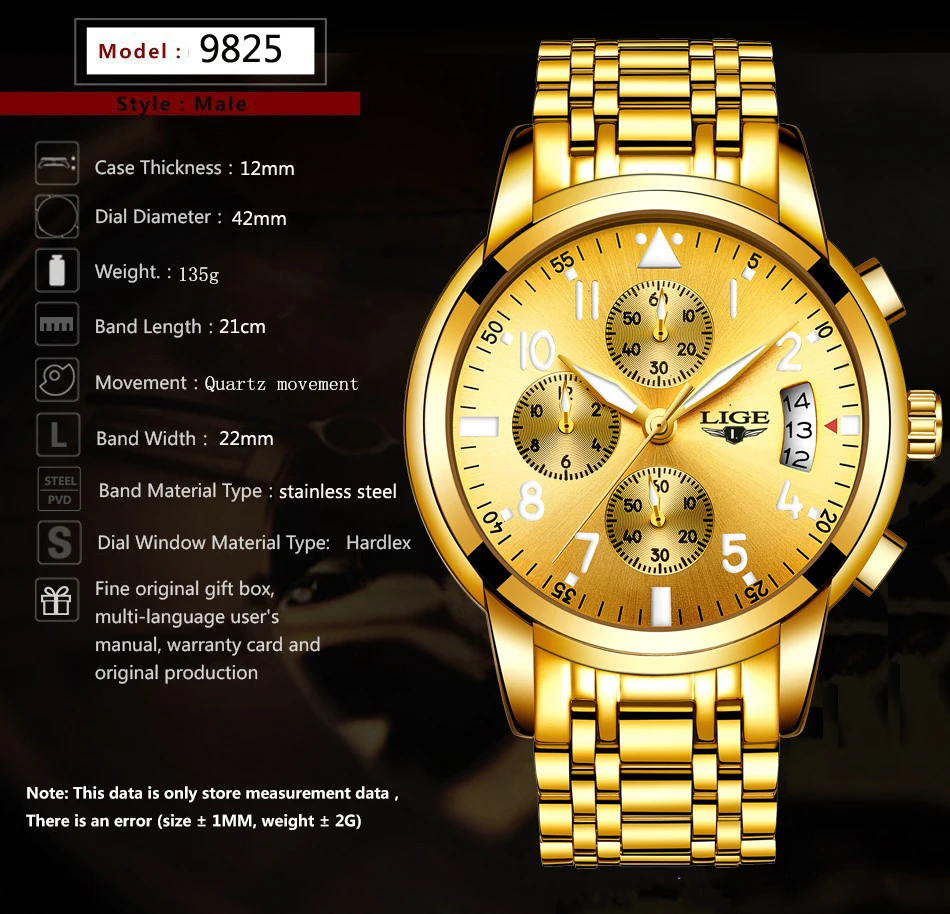 LIGE мужские часы деловые Модные Роскошные Топ брендовые кварцевые часы Спортивные Повседневные водонепроницаемые стальные часы Relogio Masculino+ коробка