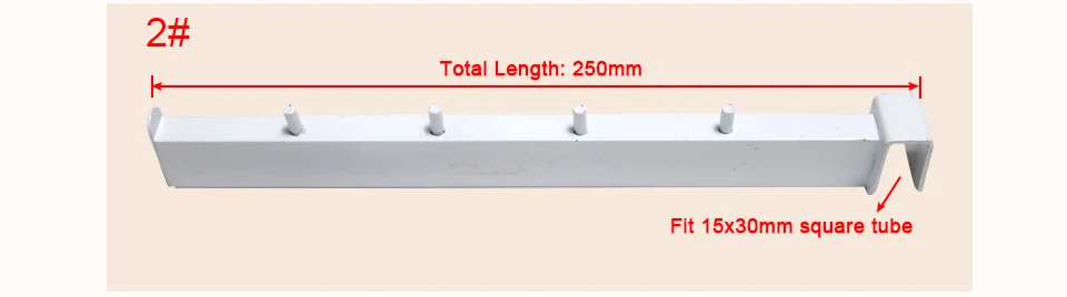 Вешалка для стеллажей, крючки, кронштейн для полки, подходит 30x15 мм, квадратная трубка, витрина супермаркета, крюк